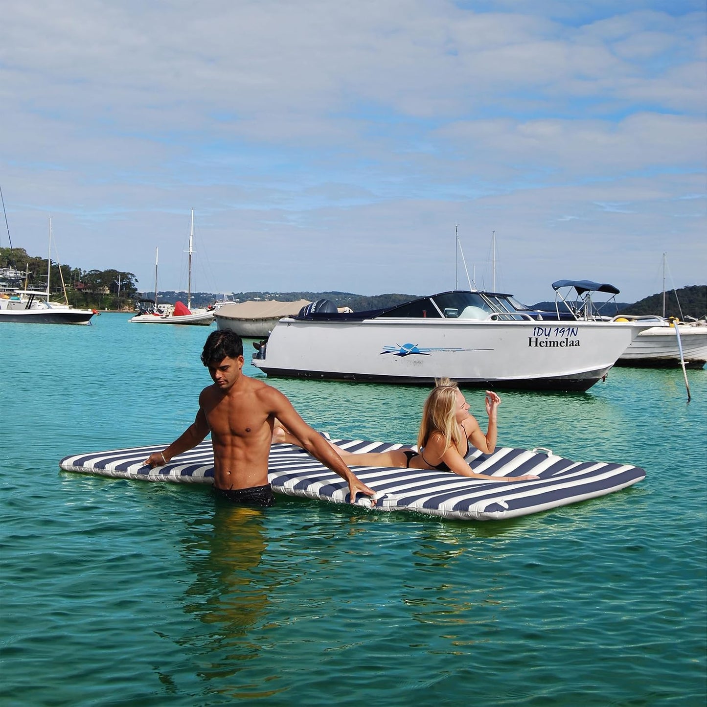 Marine Stripe Floating Mattress